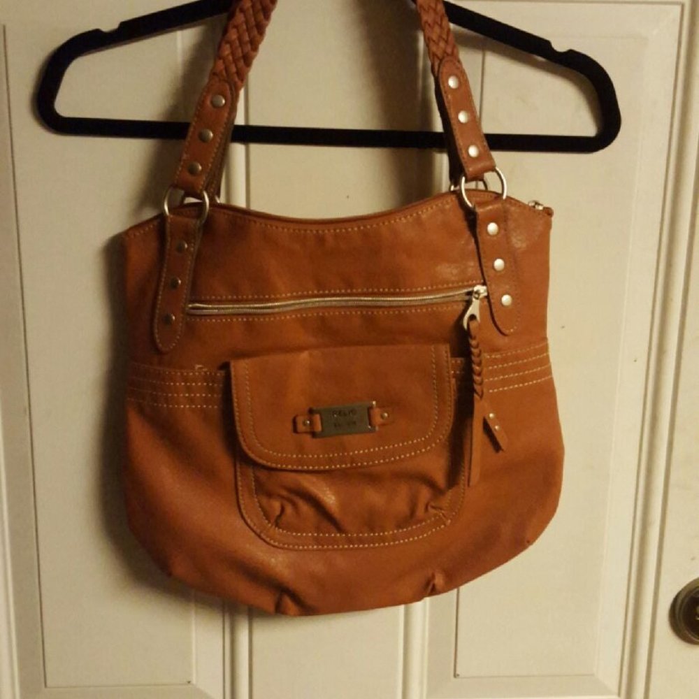 Brown relic shoulder bag